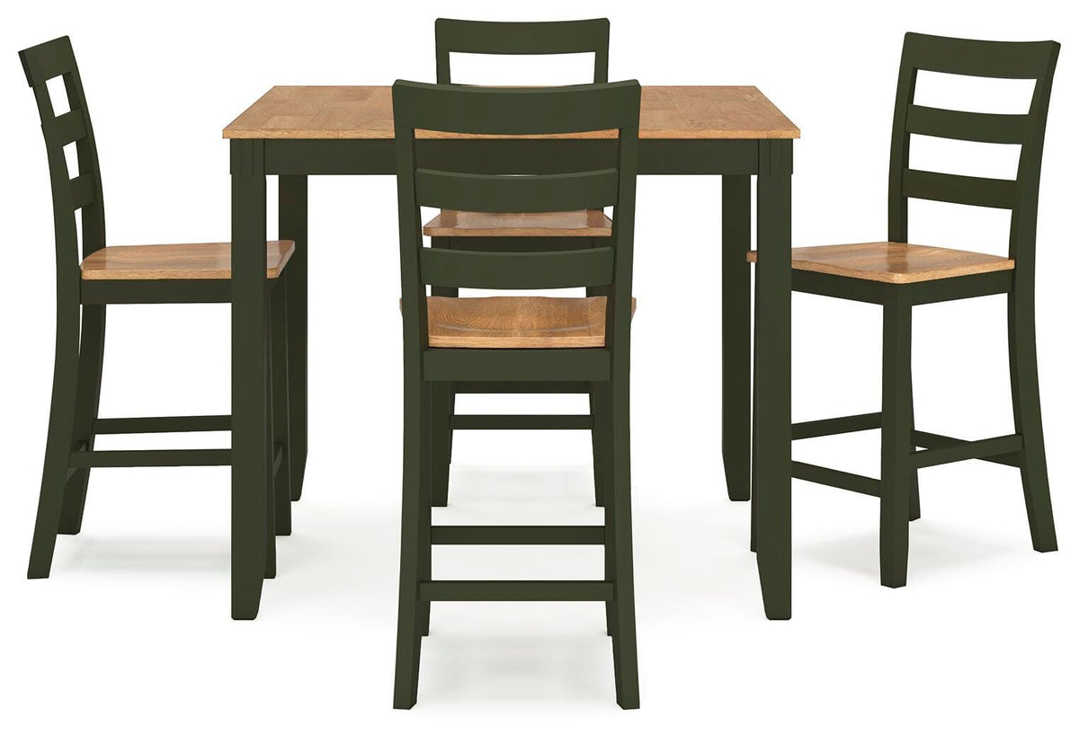 Gesthaven Counter Height Dining Table and 4 Barstools (Set of 5) - D401-223