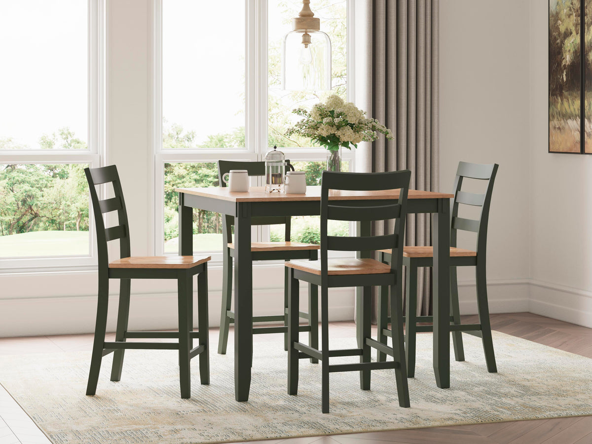 Gesthaven Counter Height Dining Table and 4 Barstools (Set of 5) - D401-223
