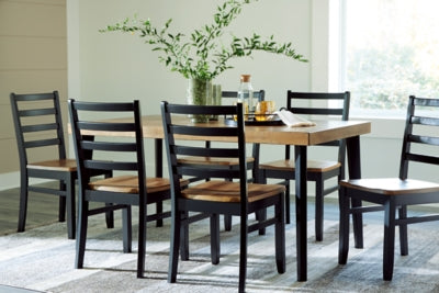 Blondon Dining Table and 6 Chairs (Set of 7) - D413-425