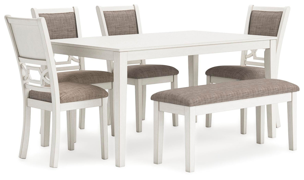 Erinberg Dining Table and 4 Chairs and Bench (Set of 6) - D423-325