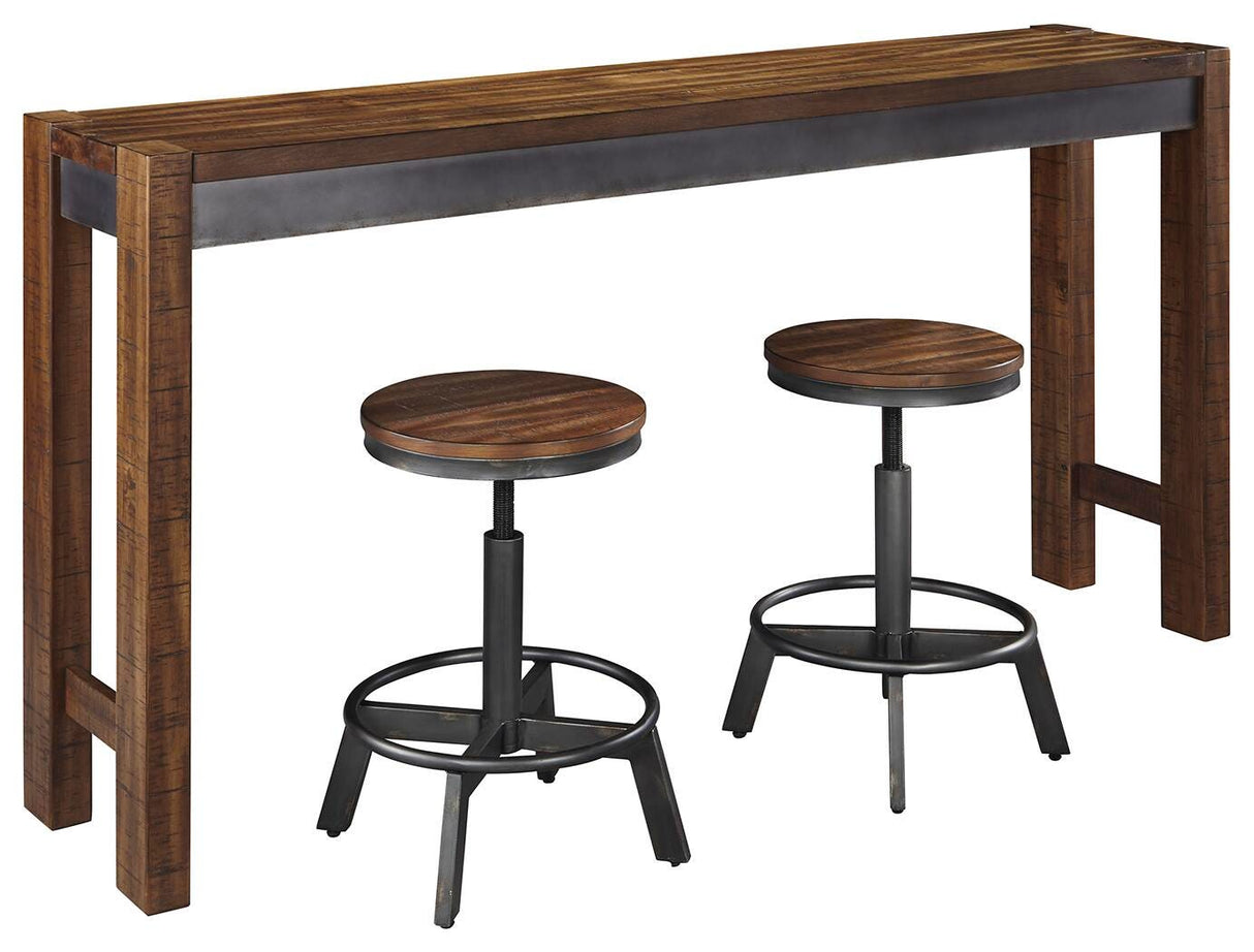 Torjin Counter Height Dining Table and 2 Barstools - D440D1