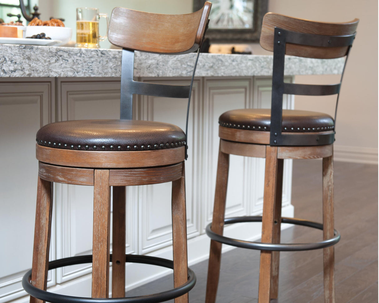 Pinnadel Bar Height Bar Stool (Set of 2) - D542-130X2