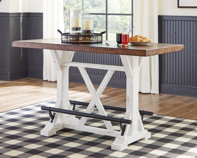 Valebeck Counter Height Dining Table and 2 Barstools - D546D13