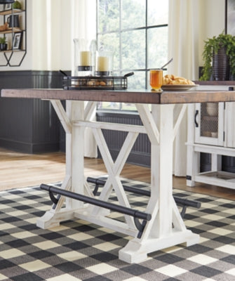 Valebeck Counter Height Dining Table and 4 Barstools - D546D5