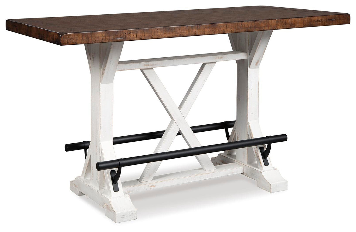 Valebeck Counter Height Dining Table and 4 Barstools - D546D5