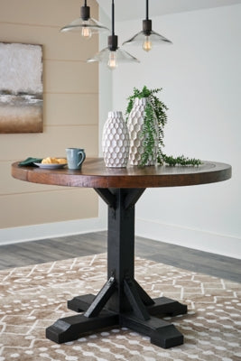 Valebeck Counter Height Dining Table and 6 Barstools - D546D34