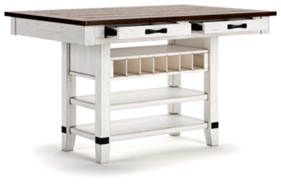 Valebeck Counter Height Dining Table and 6 Barstools - D546D33