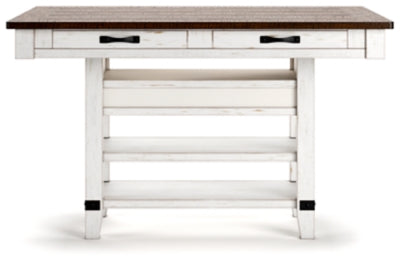 Valebeck Counter Height Dining Table and 4 Barstools - D546D10