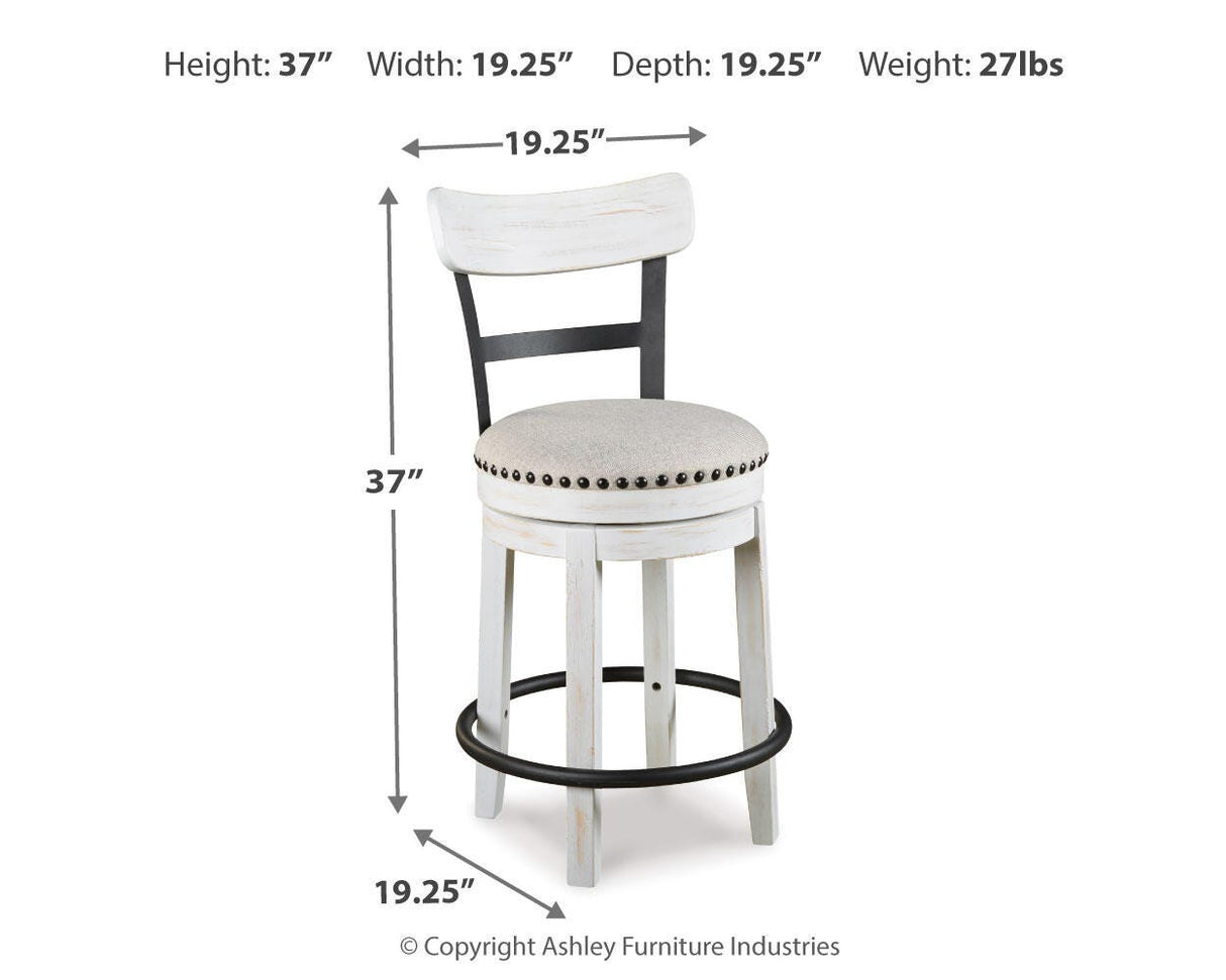Valebeck Counter Height Dining Table and 4 Barstools - D546D4