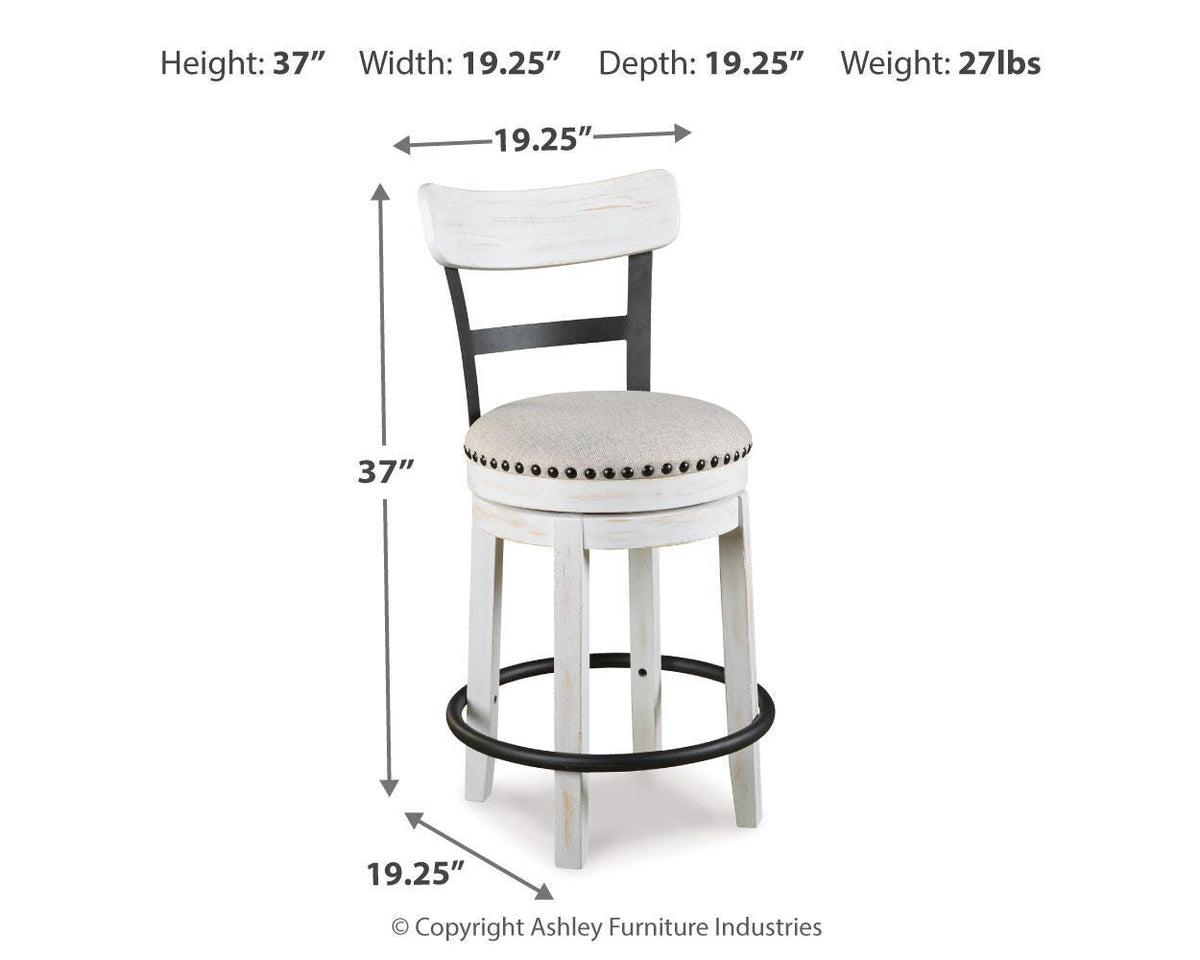 Valebeck Counter Height Dining Table and 8 Barstools - D546D30