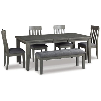 Hallanden Dining Table, 4 Chairs, and Bench - D589D2