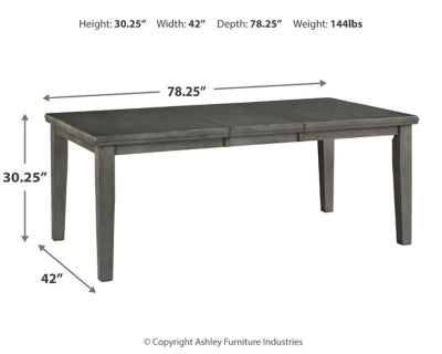 Hallanden Dining Table, 6 Chairs and Server - D589D5