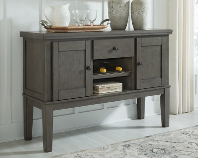 Hallanden Dining Table, 6 Chairs and Server - D589D5