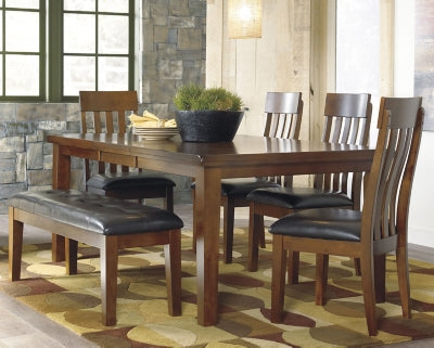 Ralene Dining Table and 4 Chairs and Bench - D594D2