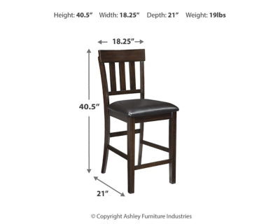 Haddigan Counter Height Bar Stool (Set of 2) - D596-124X2
