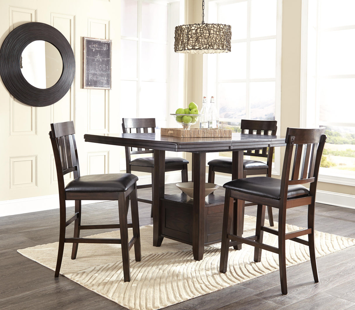 Haddigan Counter Height Bar Stool (Set of 2) - D596-124X2