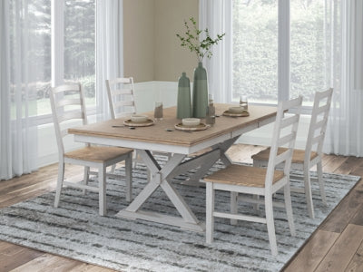 Purlaney Extension Dining Table and 4 Chairs - PCD627D1
