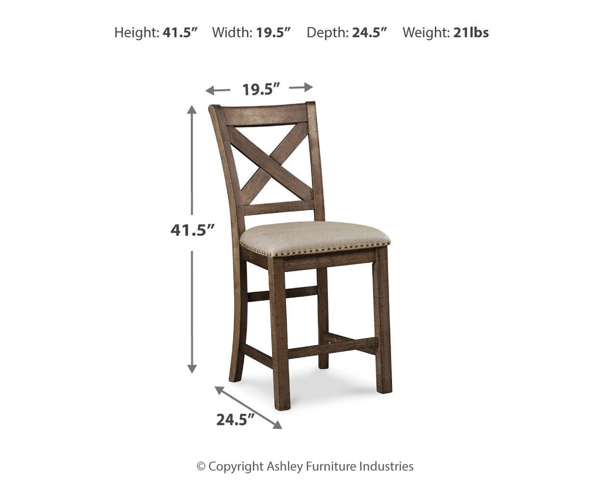 Moriville Counter Height Bar Stool (Set of 2) - D631-124X2