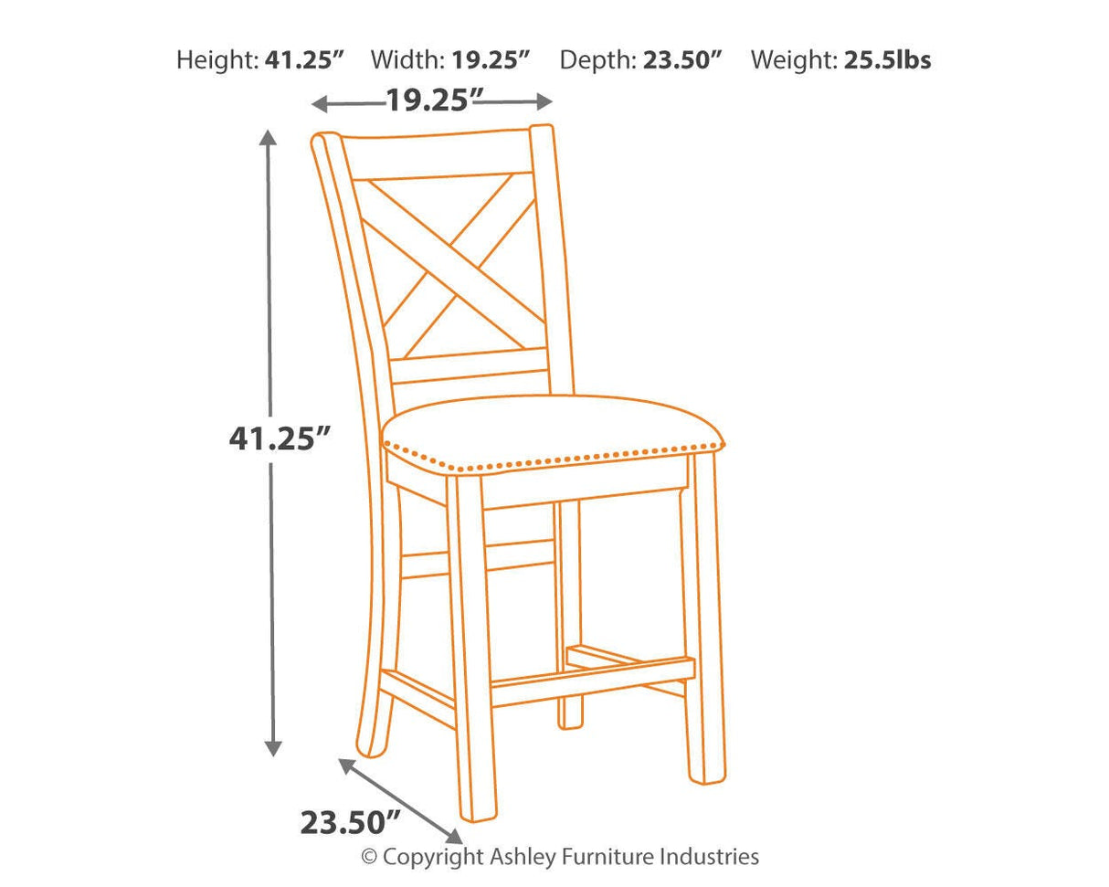 Moriville Counter Height Dining Table and 6 Barstools - D631D10
