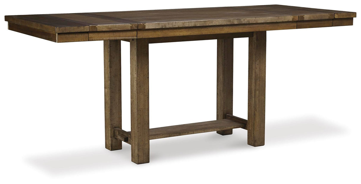 Moriville Counter Height Dining Table and 6 Barstools - D631D10