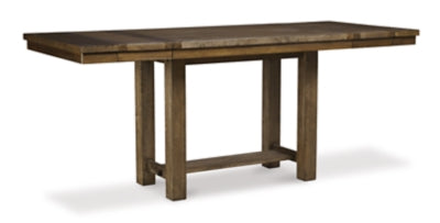 Moriville Counter Height Dining Table with 4 Barstools, Bench, and Server - D631D4