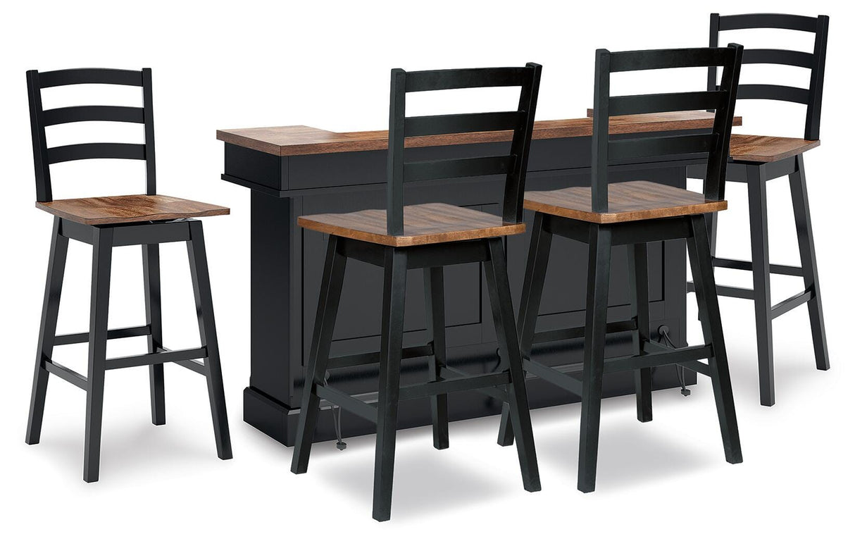 Wildenauer Bar Table and 4 Barstools - D634D6