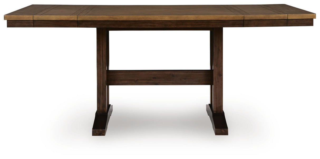 Rylandeen Counter Height Extension Dining Table and 6 Barstools - PCD651D5