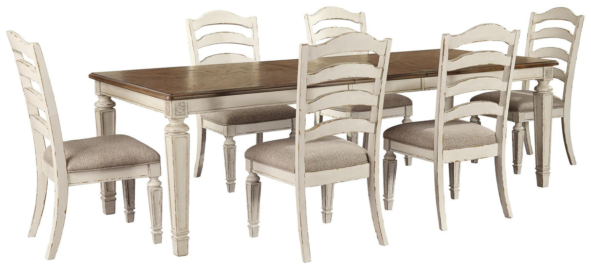 Realyn Extension Dining Table and 6 Chairs - D743D4