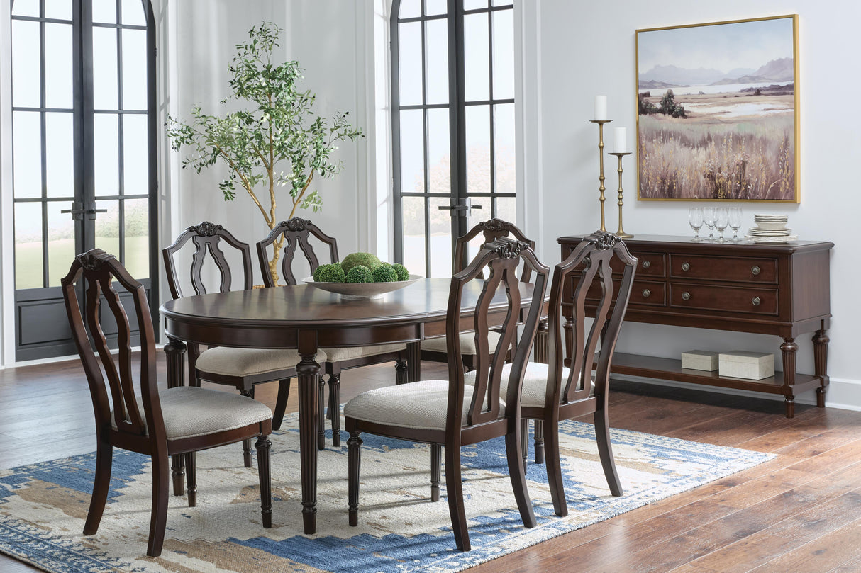 Lavinton Extension Dining Table and 6 Chairs - D764D2