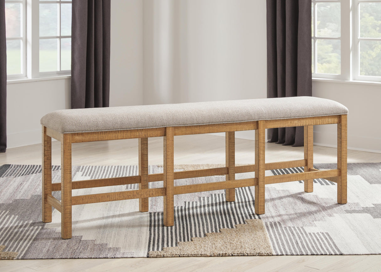 Havonplane Counter Height Dining Table, 6 Barstools and Bench - D773D5