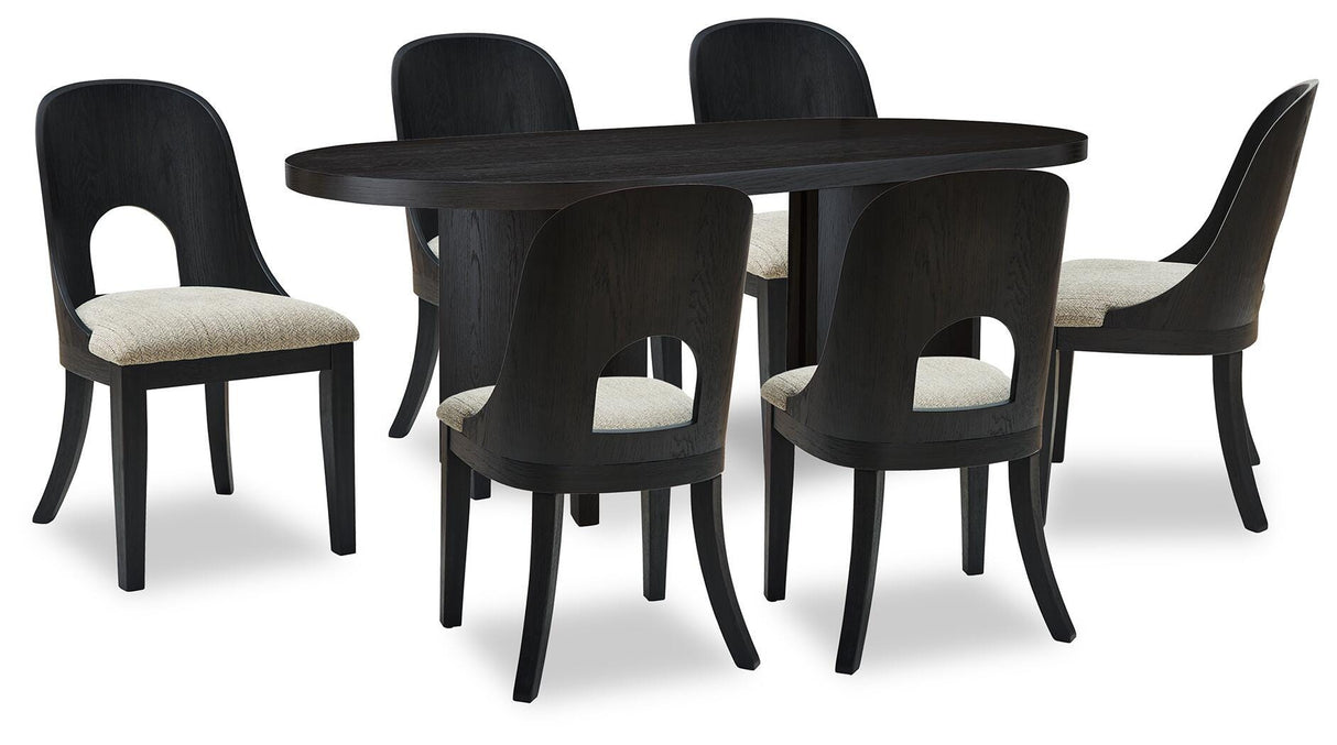 Rowanbeck Dining Table and 6 Chairs - D821D4