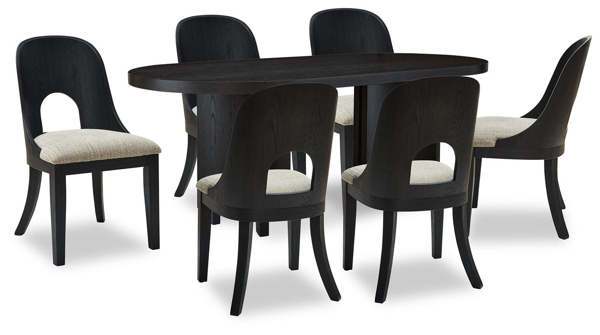 Rowanbeck Dining Table and 6 Chairs - D821D4