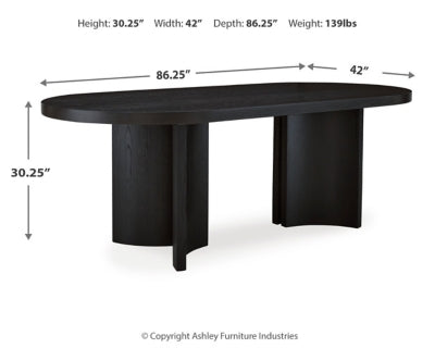Rowanbeck Dining Table and 6 Chairs - D821D4