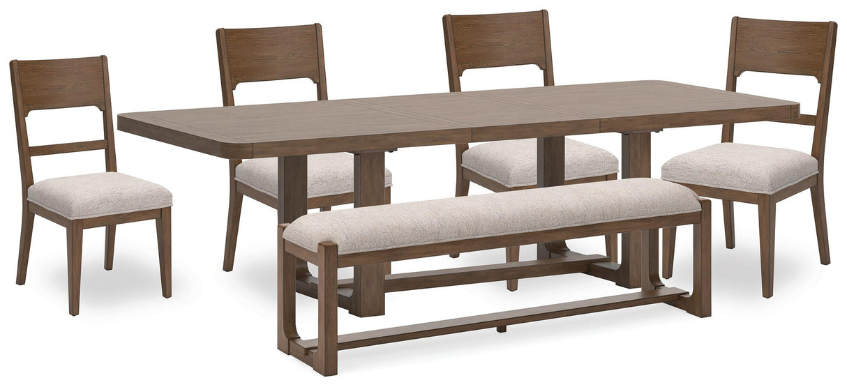 Cabalynn Dining Table, 4 Chairs and Bench - D974D2