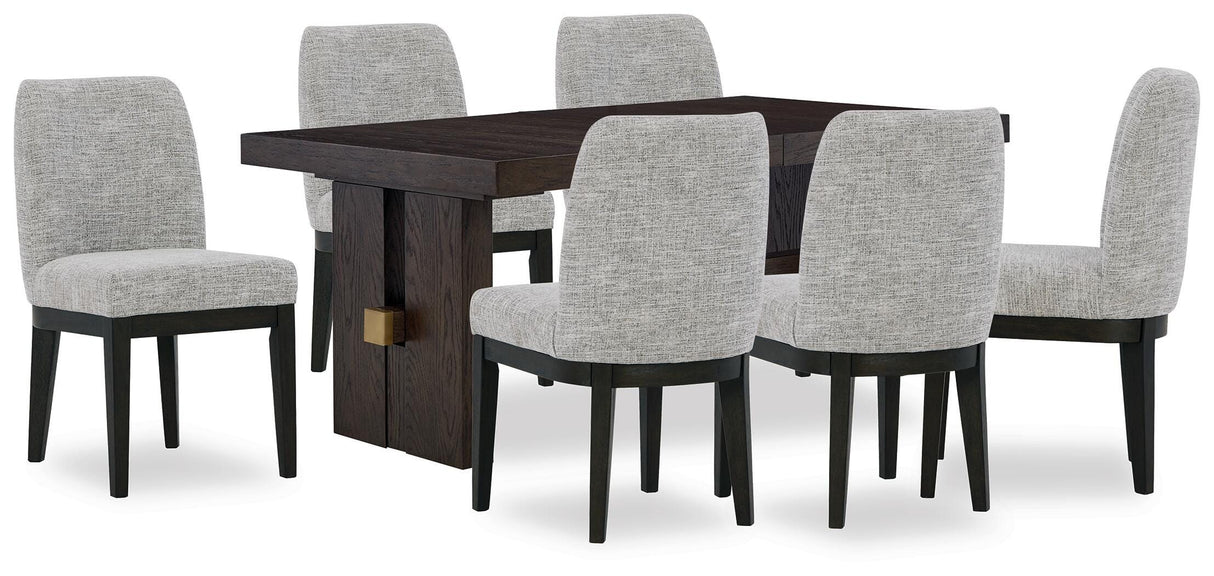 Burkhaus Dining Table and 6 Chairs - D984D8