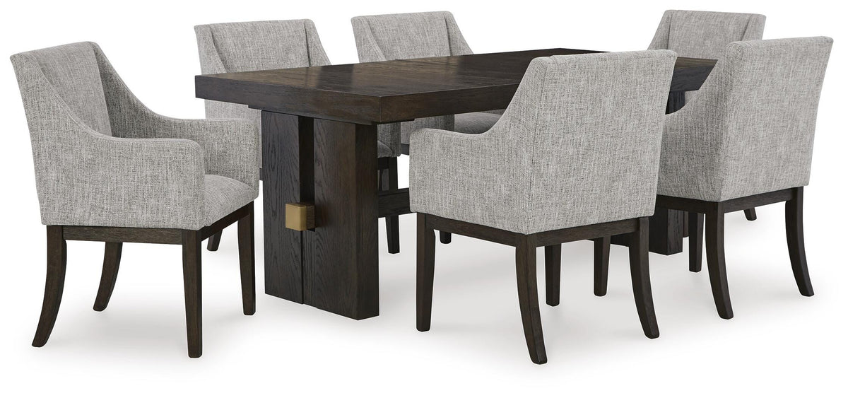 Burkhaus Dining Table and 6 Chairs - D984D11