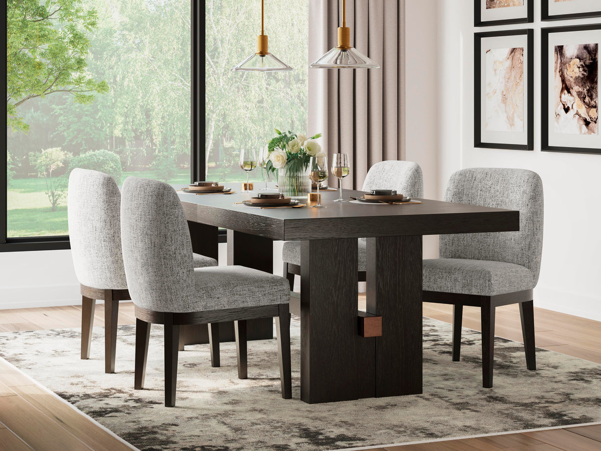Burkhaus Dining Table and 4 Chairs - D984D1