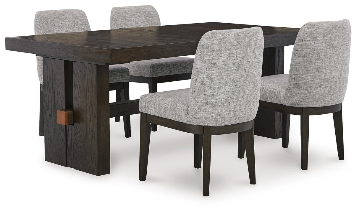 Burkhaus Dining Table and 4 Chairs - D984D1