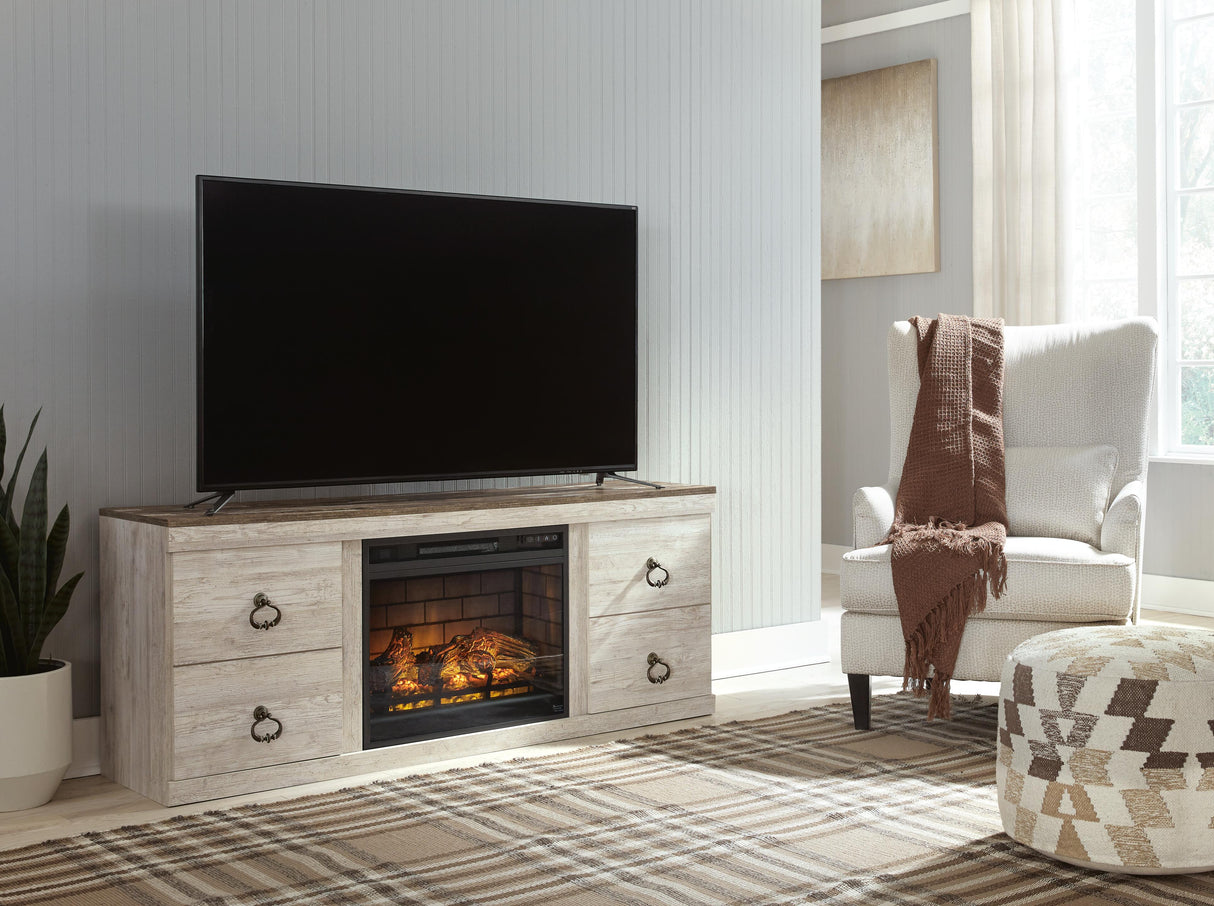 Willowton TV Stand with Electric Fireplace - EW0267W8