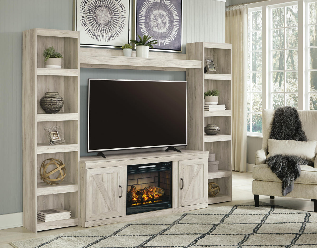 Bellaby 4-Piece Entertainment Center with Electric Fireplace - EW0331W8