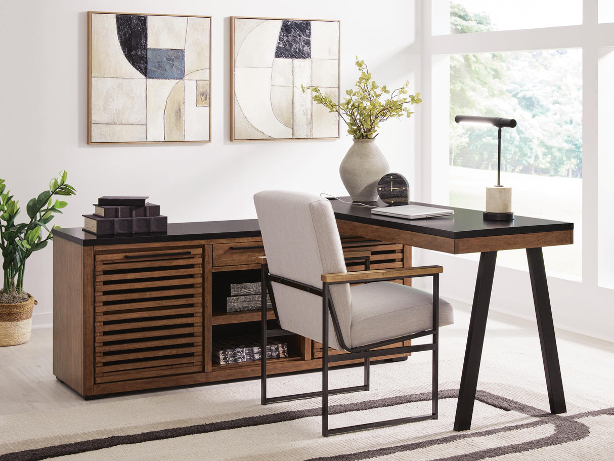 Kallari Credenza with Desk Return - H737H1