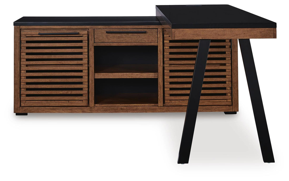 Kallari Credenza with Desk Return - H737H1