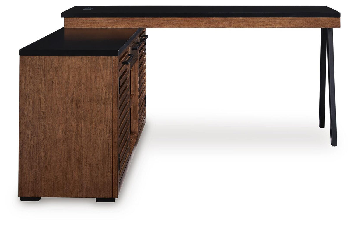 Kallari Credenza with Desk Return - H737H1