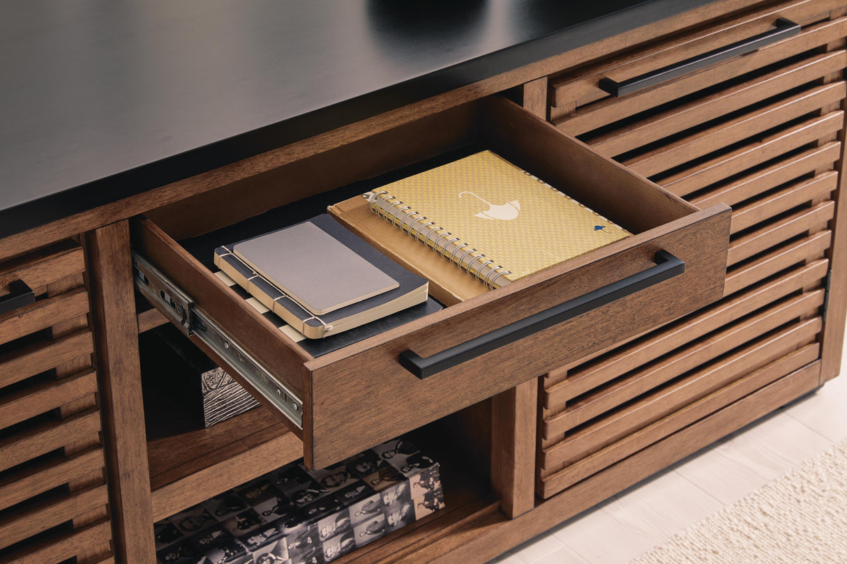 Kallari Credenza with Desk Return - H737H1