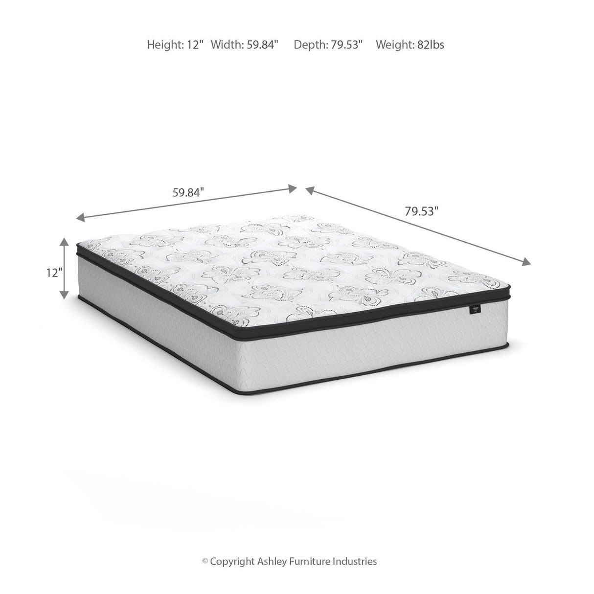 Chime 12 Inch Hybrid Queen Mattress in a Box - M69731