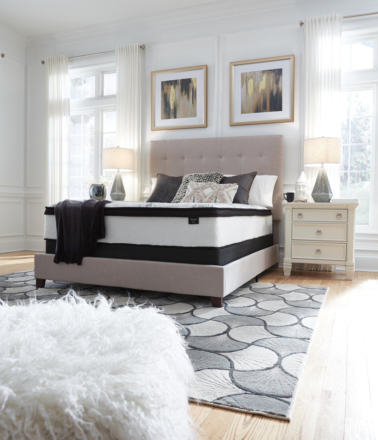 Chime 12 Inch Hybrid California King Mattress in a Box - M69751