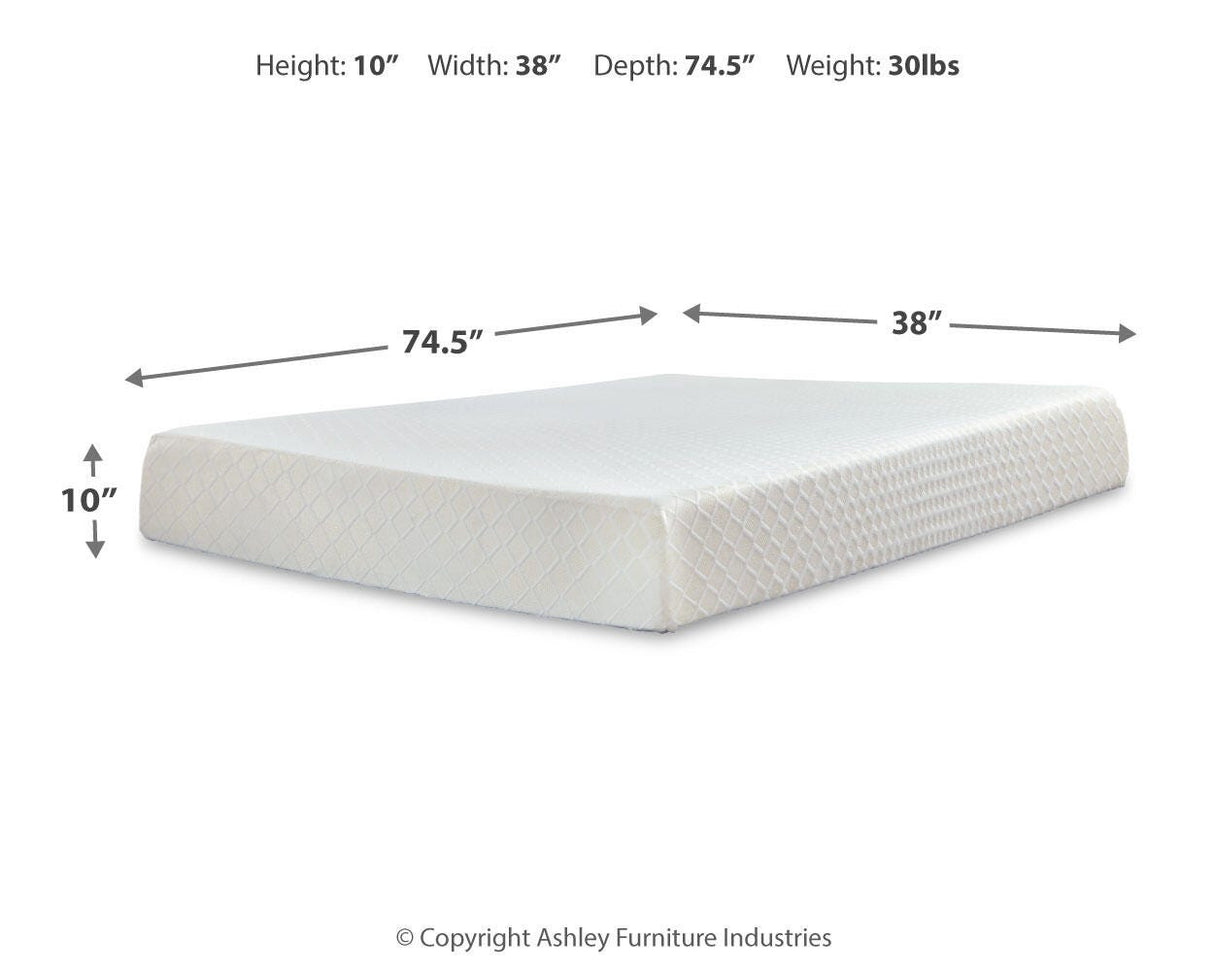 10 Inch Chime Memory Foam Twin Mattress in a Box - M69911