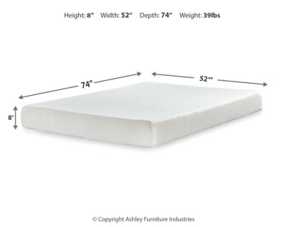 Chime 8 Inch Memory Foam Full Mattress in a Box - M72621