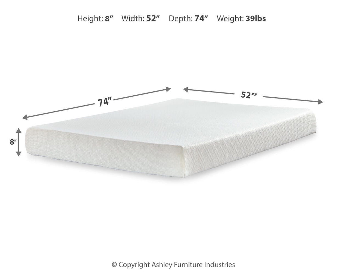 Chime 8 Inch Memory Foam Full Mattress in a Box - M72621