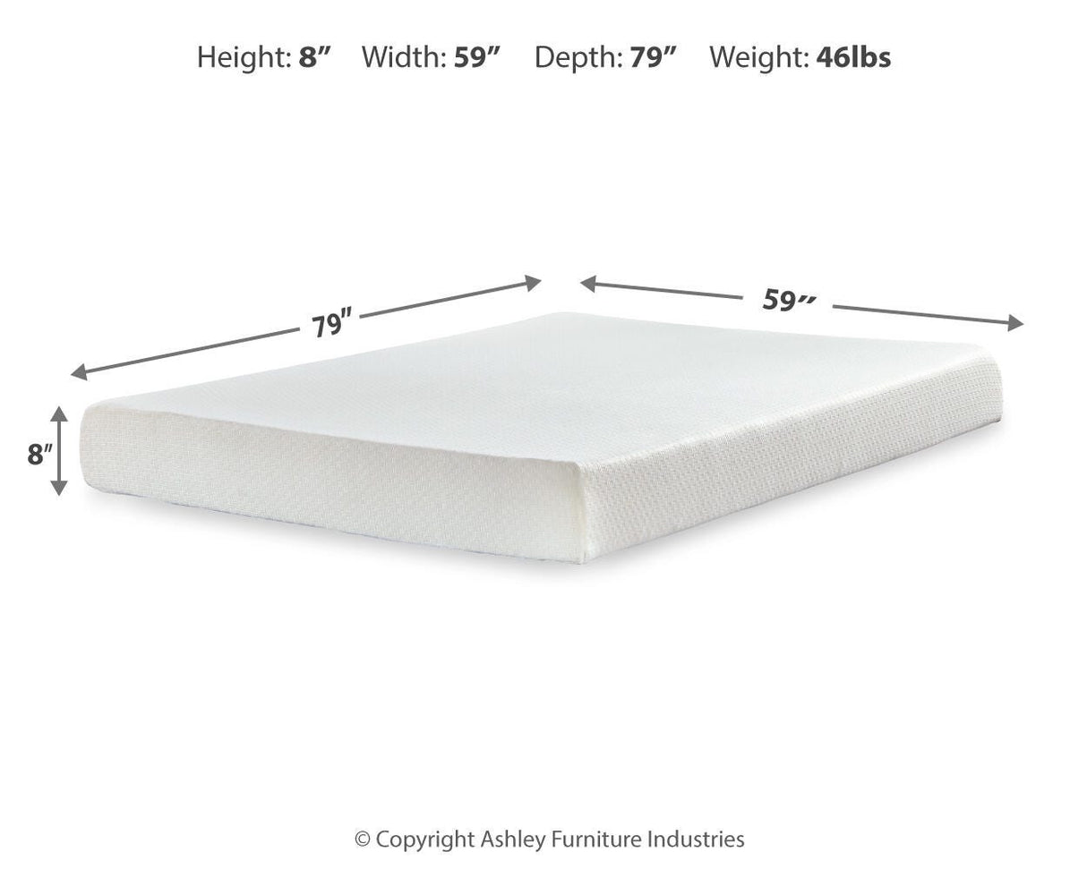 Chime 8 Inch Memory Foam Queen Mattress in a Box - M72631